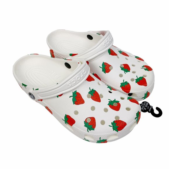 CROCS Vacay Vibes White Clog Strawberry Shoes